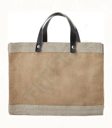 Natural jute tote bag for shopping, everyday use, and eco-friendly fashion.