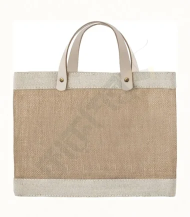 Natural jute tote bag for shopping, everyday use, and eco-friendly fashion.