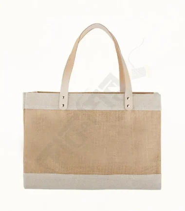 Natural jute tote bag for shopping, everyday use, and eco-friendly fashion.