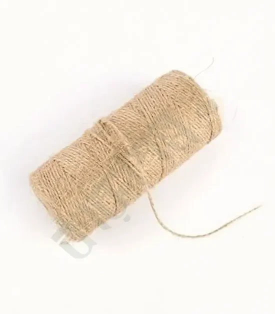 Natural jute rope for crafts, gardening, and decoration.