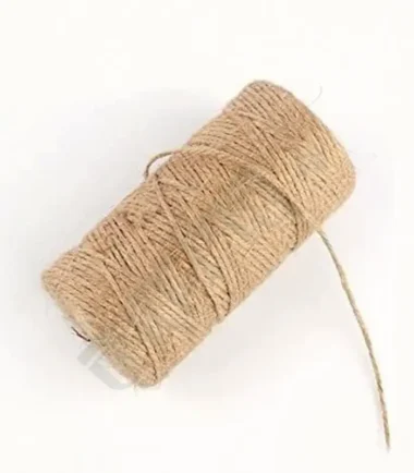 Natural jute rope for crafts, gardening, and decoration.