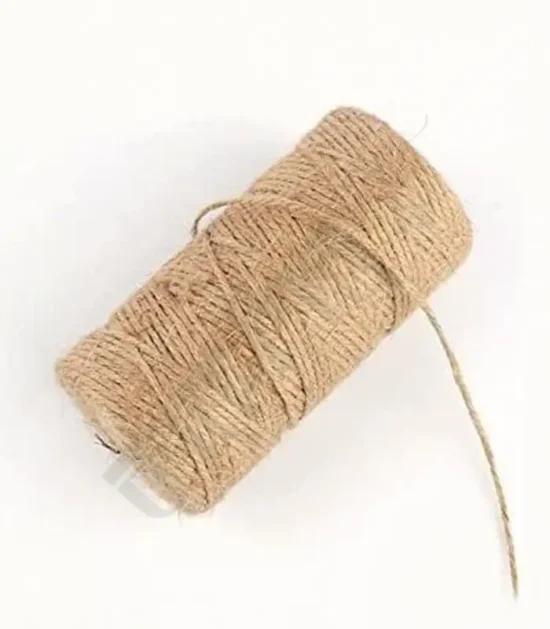 Natural jute rope for crafts, gardening, and decoration.