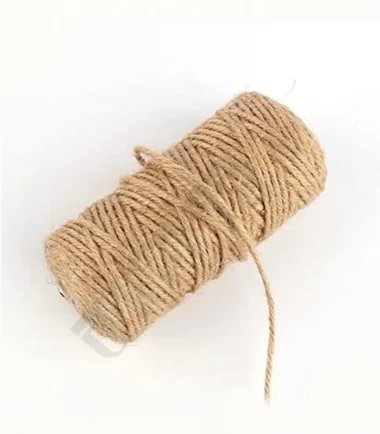 Natural jute rope for crafts, gardening, and decoration.