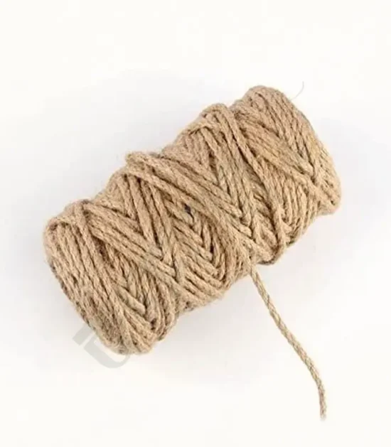 Natural jute rope for crafts, gardening, and decoration.