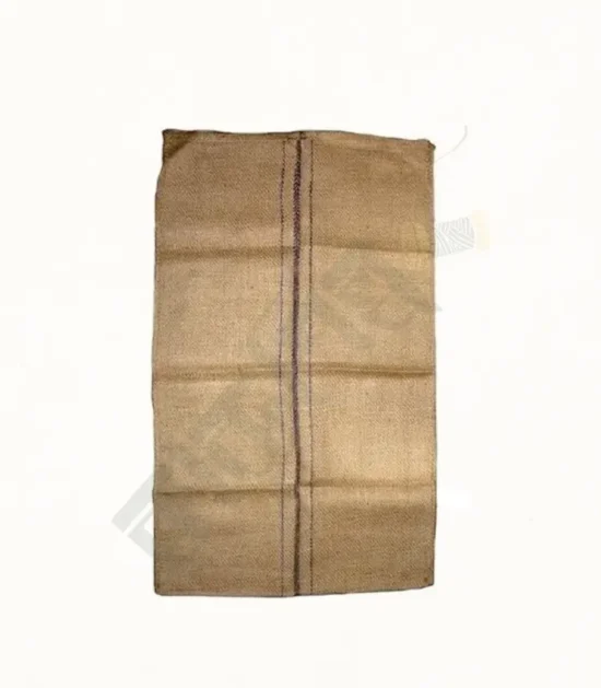 Natural jute sacking bag with strong handles for heavy-duty use.