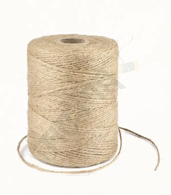 Natural jute twine coiled for crafting and heavy-duty use.